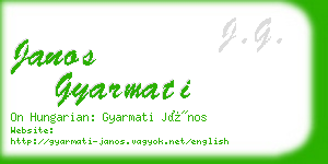 janos gyarmati business card